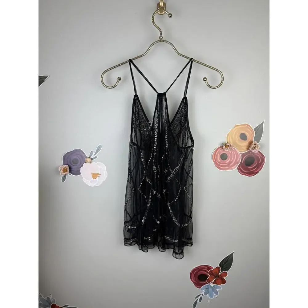 Kimchi Blue Sheer Embellished Tank - Size - Small - Picture 3 of 7